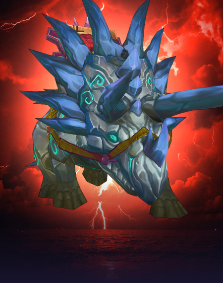 Slate Primordial Direhorn Mount